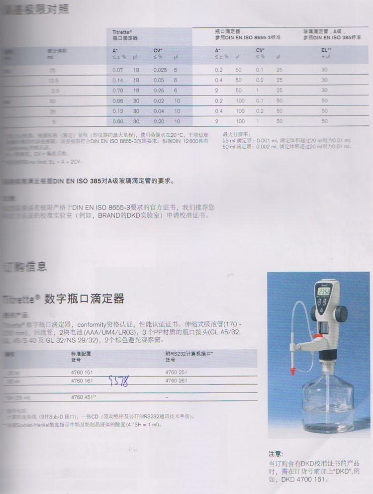 数字瓶口滴定器